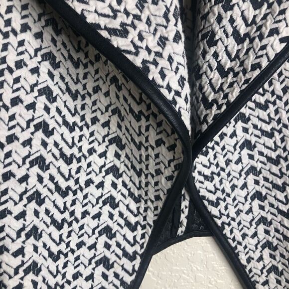 Calvin Klein White & Black Woven Open Front Jacket Career, Normcore,  Academia - Picture 4 of 11